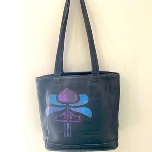 Vtg Coach Bleecker Tote 9305 w/Art Nouveau Designs